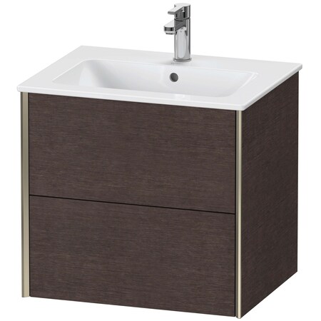 Xviu Wall-Mounted Vanity Unit Brushed Dark Oak